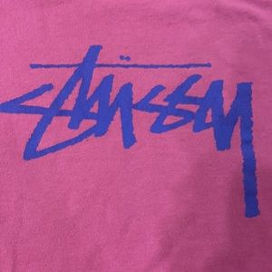 Purple Stussy T-shirt with logo